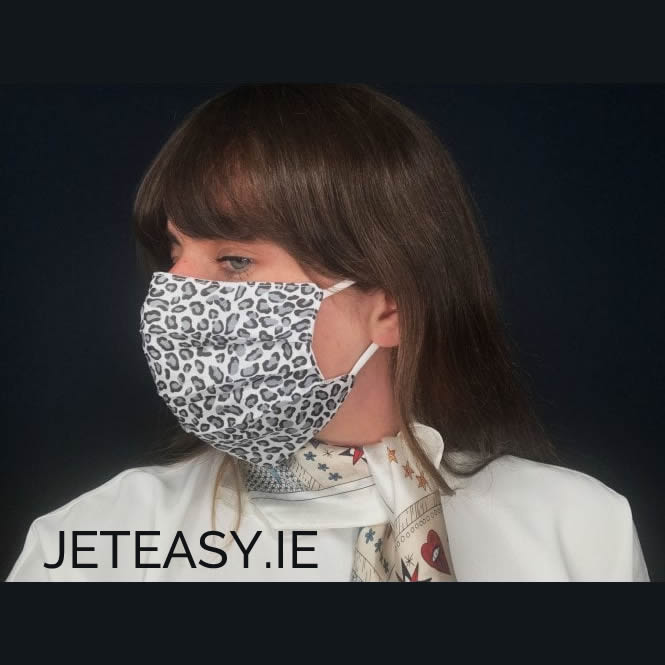 Light Grey Pebble Beach Face Covering Mask Hygiene Pack 38